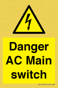 Danger AC Main switch 